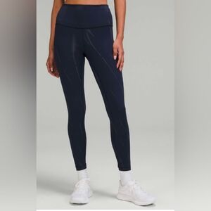 Lululemon Wunder Train Gym Sun Bleached Wash True Navy Everlux Size 8